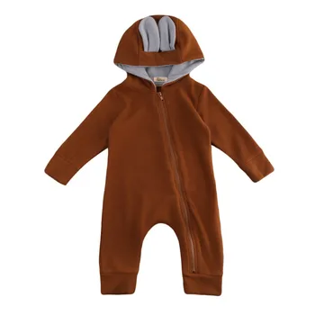 

Newborn Baby Boys Girls Infant Deer 3D Ear Dot Zipper Romper Kids One-Piece Long Sleeve Cotton Warm Jumpsuit Clothes Outfits Set