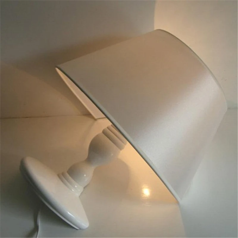 Белый/черный Ткань ПВХ абажуры смолы современный Настольный светильник Nordic офиса led Освещение Desktop Ночной Настольная лампа Дизайн TLL-301