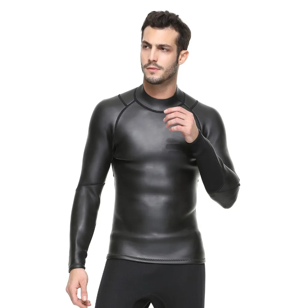 Men 2mm Diving Top wetsuit Surfing jackets 2mm neoprene high elasticity