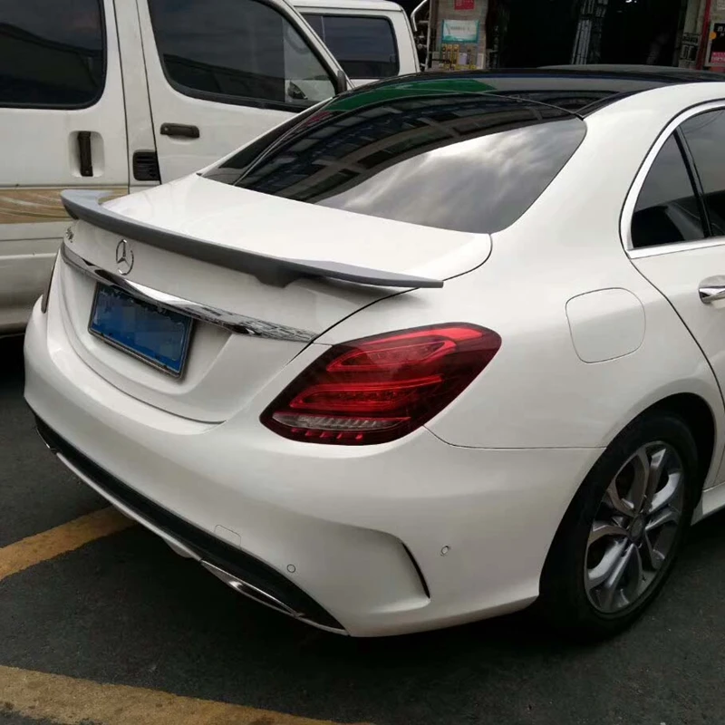 Mercedes W205 C63 седан спойлер- Renn V2 Стиль спойлер из углеволокна крыло для Benz C220 C250 C300 Renn Стиль нет возможности менять цветовую