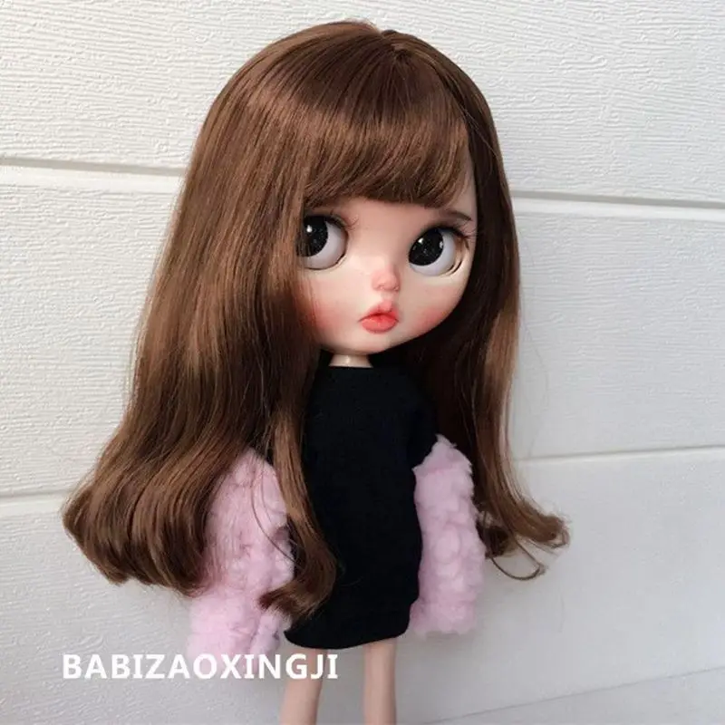 4 цвета Мода 1/6 Blyth одежда мех флис платье для Barbi Blyth девушка рубашка 1/6 bjd кукла аксессуары - Цвет: purple