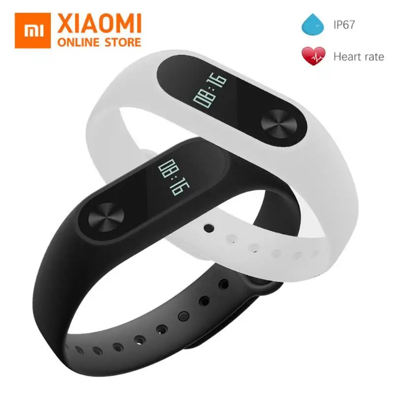 Xiaomi mi Band 2 Смарт фитнес-трекер Браслет OLED экран mi band 2 монитор сердечного ритма браслет часы Xiao mi Band 2