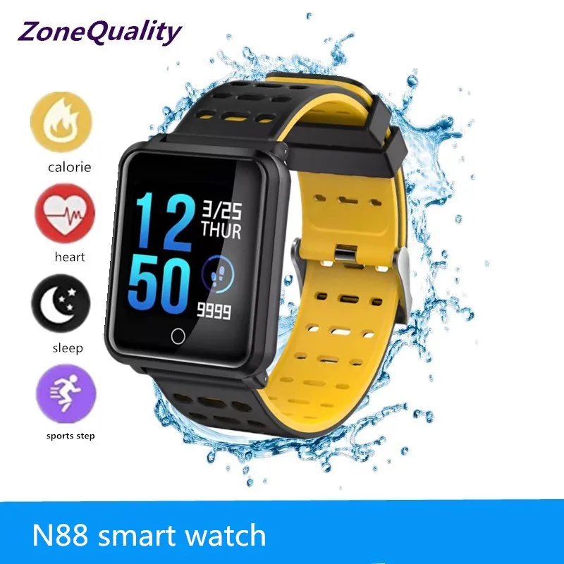 

Smart Watch IP68 Waterproof Fitness Tracker for Men Women with Heart Rate Blood Pressure Pedometer Wearable Bracelet Wristband