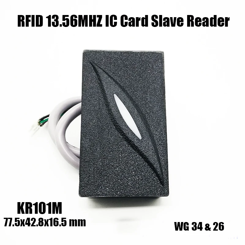 

KR101M Wiegand 34 & 26 RFID 13.56Mhz IC Card Slave Reader for Door Access Control System