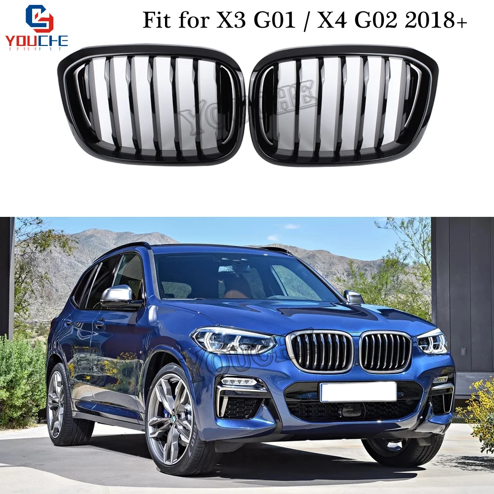 Новый G01 G02 передний почечный гриль для BMW X3 G01/X4 5-дверный SUV 2018 2019 1-slat глянцевый