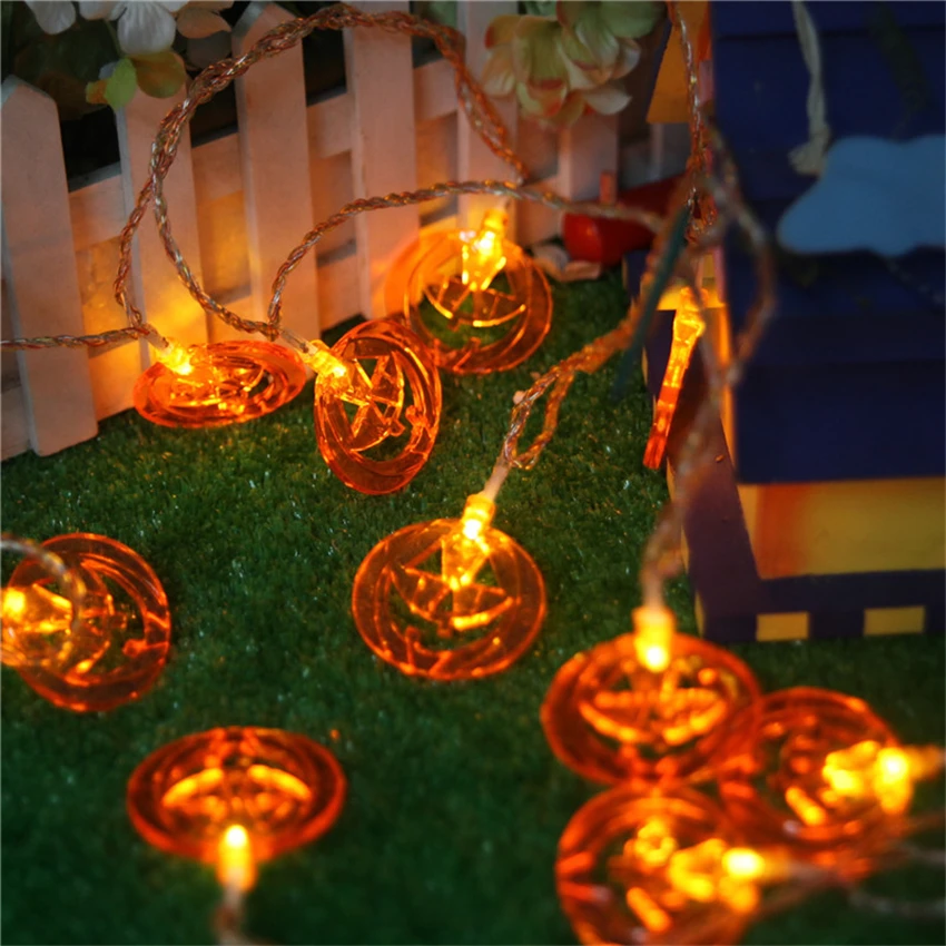 12m 10 bulbs pumpkin battery string led lights halloween holiday light lighting decoration led guirlande - Halloween Lights Thriller 12m 10 bulbs pumpkin battery string led lights halloween holiday light lighting decoration led guirlande - Halloween Lights Thriller