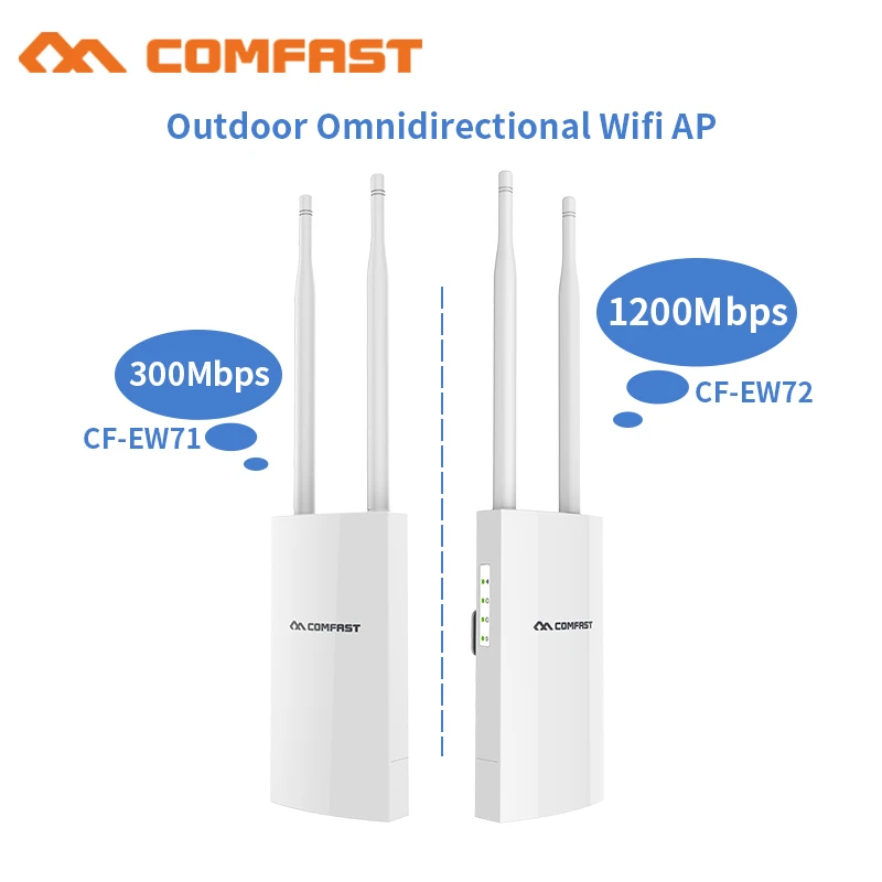 wireless internet signal booster Comfast 300- 1200 Mbps Dual Band Outdoor Wireless AP Router Omnidirectional Coverage Access Point Wifi Base Station Antenna AP best wifi signal amplifier