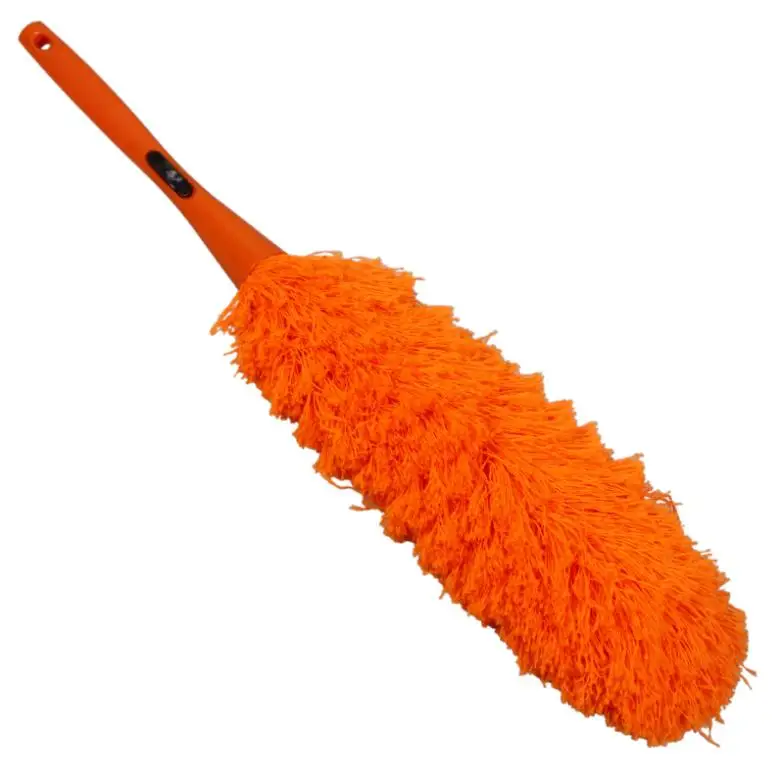 Orange Color Soft Microfiber Cleaning Feather Duster Flexible Anti