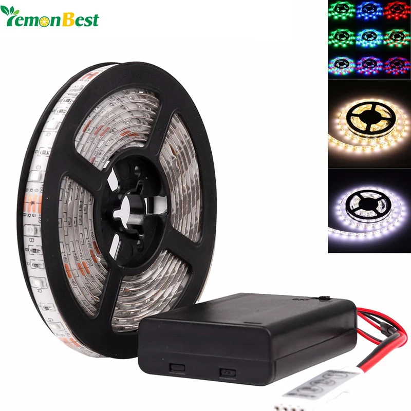 LemonBest Battery Powered LED Strip 3528 SMD 50CM 1M 2M Warm White