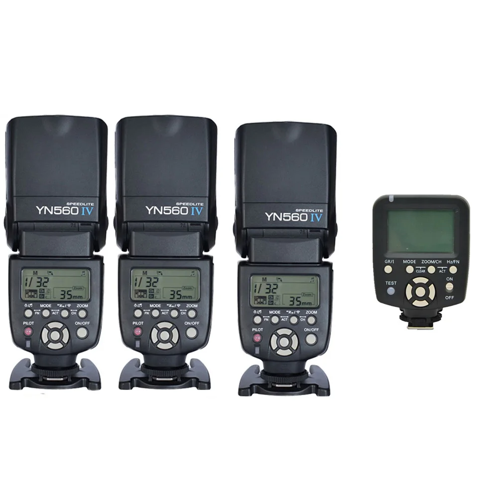 3 шт. вспышка YONGNUO YN560 IV Master с радио Вспышка Speedlite + контроллер для камеры Canon
