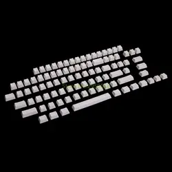 Белый 87Key клавиатура Keycap Универсальный PBT ключ Шапки комплект пустой без печати DIY для Cherry MX Переключатель клавиатуры ключ Шапки C26