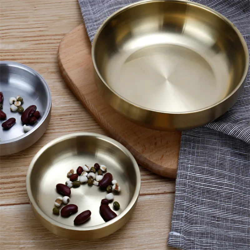 Hot 304 Stainless Steel Side Plates Korean Style Soup Plate Kimchi