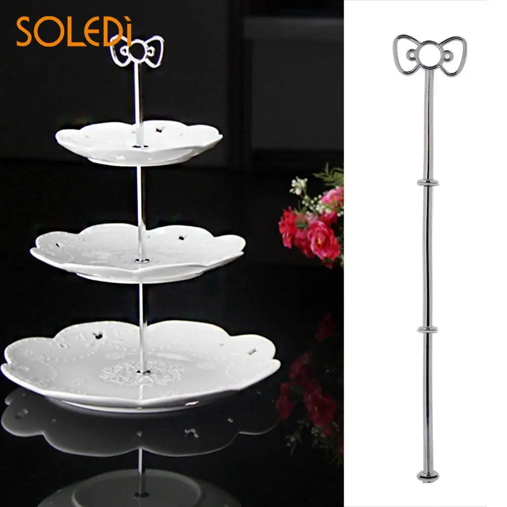 

Bow Cake Plate Stand Holder Desserts Pastry Cheese Candy Display Rack Alloy