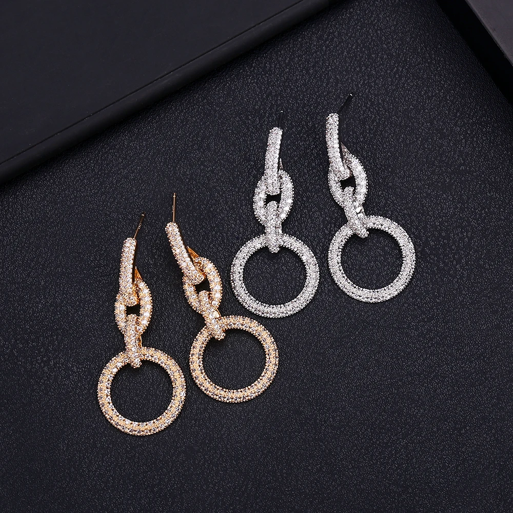 

Accking Fashion design Elegant Cubic Zirconia Earrings for Women wedding jewelry party dinner