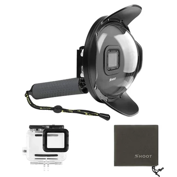 

Hot Deal SHOOT Underwater Dome Port for GoPro HERO6 HERO5 HERO2018(Dome Port+Waterproof Case+Handle)