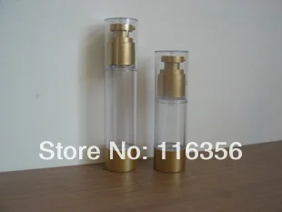

30ml gold airless pump bottle or lotion bottle or essence bottle