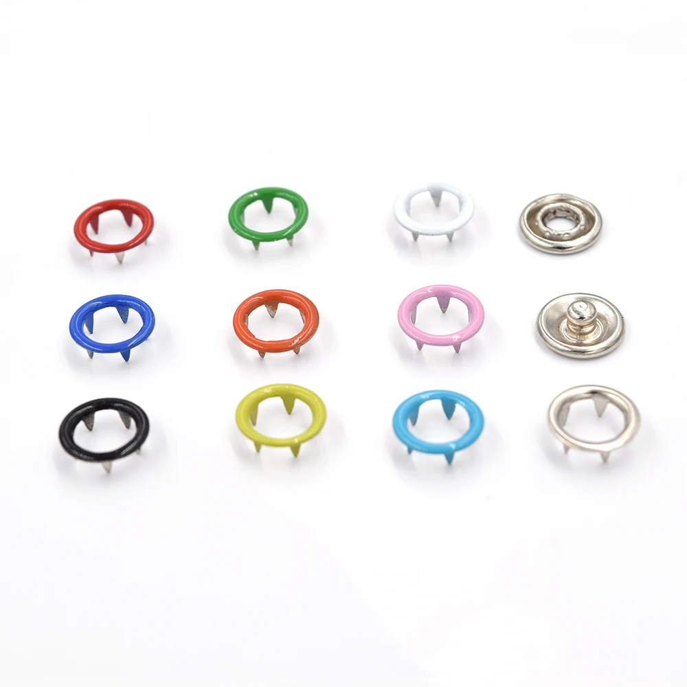 

(100 sets/lot) Ipomoea snap. 100Metal buttons+1installation tool. Metal rivet.Children's clothing button multicolor snap