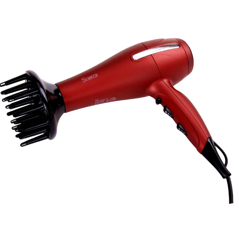 2200W Professional Red Hair Dryer Blow Portable High Power Anion Electric Hair Dryer Thermostatic Travel Hairdressing Hot&Cool  (1)