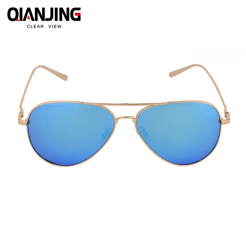 

QianJing Pilot classic HD polarized metal frame fashion sunglasses classic design women men feminin brand oculos vintage glasses