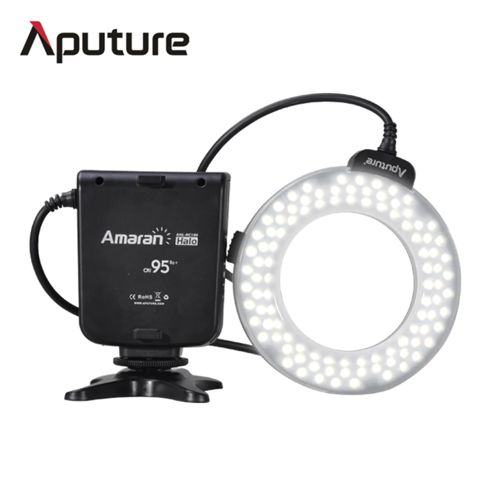 Светодиодный кольцевой светильник Aputure HC100 CRI 95 + Amaran Halo для макросъемки Canon EOS 7D 6D 50D