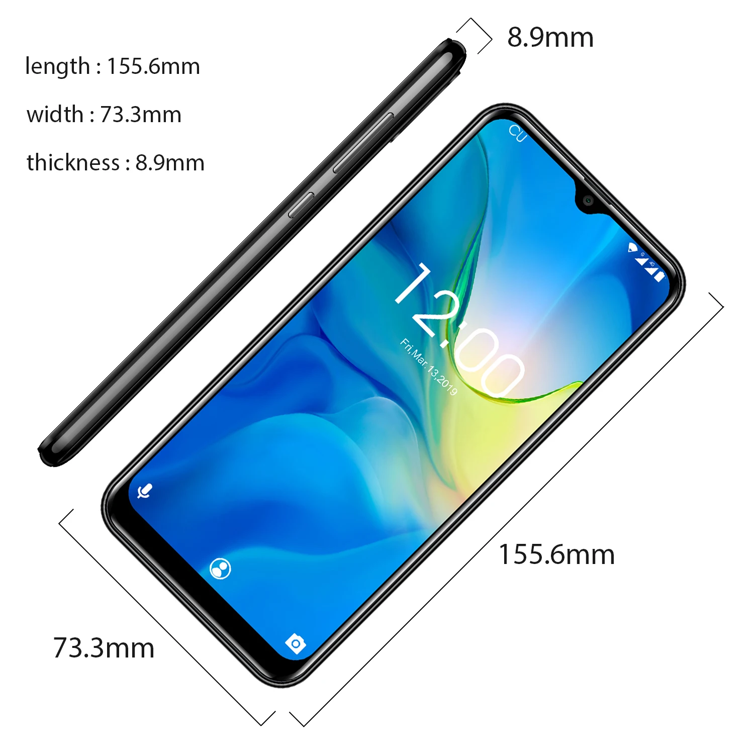 OUKITEL C15 Pro 6.088'' 4G Smartphone 3GB 32GB MT6761 Water Drop Screen 2.4G/5G WiFi Mobile Phone C15 Pro + Fingerprint Face ID