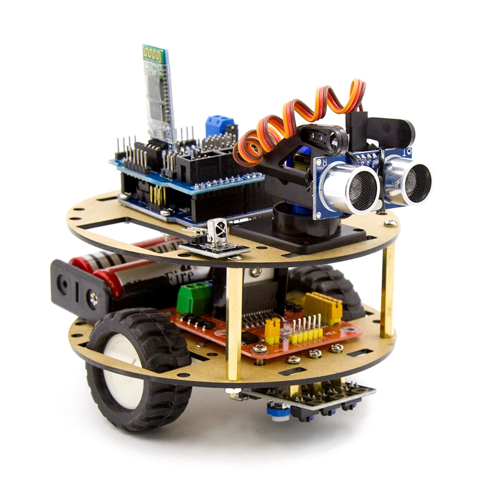 Интеллектуальный Набор для обучения автомобилей Робот Интеллектуальный черепаха Беспроводное управление на основе Arduino робот набор для сборки автомобиля