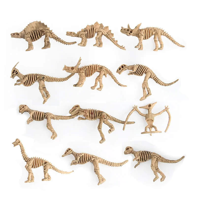12pcs/set Dinosaur Toys Dinosaur skeleton Simulation Model Set Mini Action Figure Jurassic Collection model Toys