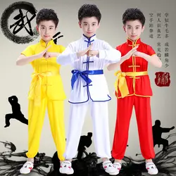 Детская одежда Тай Чи, боевые искусств костюмы для мальчиков и девочек Начальная школа китайские боевые искусства Одежда сцены