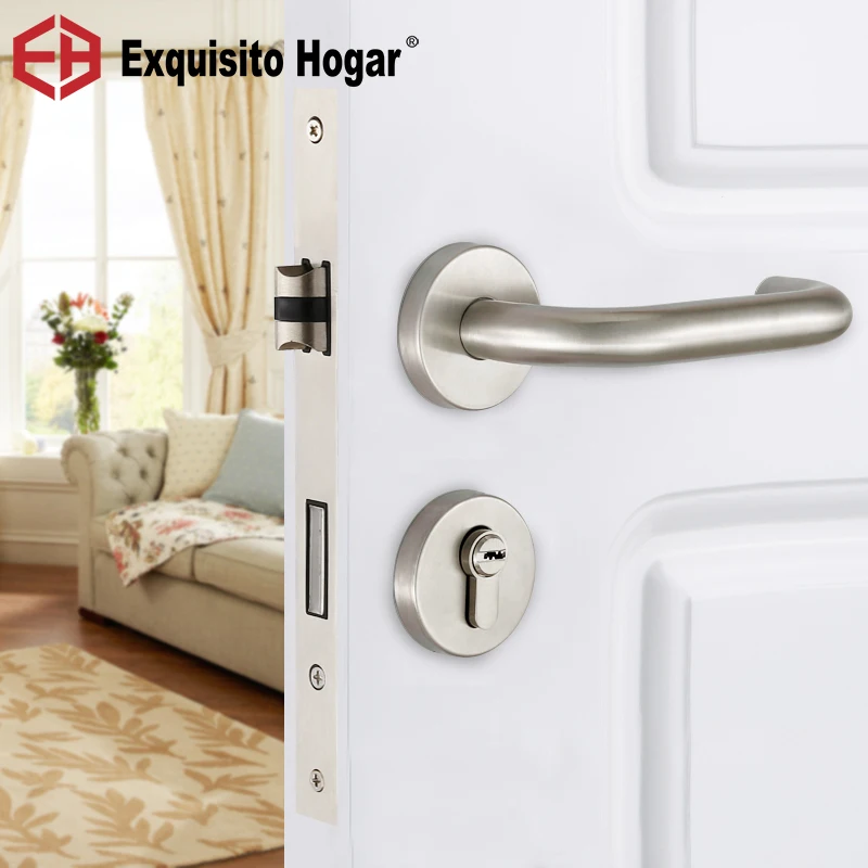 Stainless Steel 304 Indoor Bedroom Room Door Handle Lock