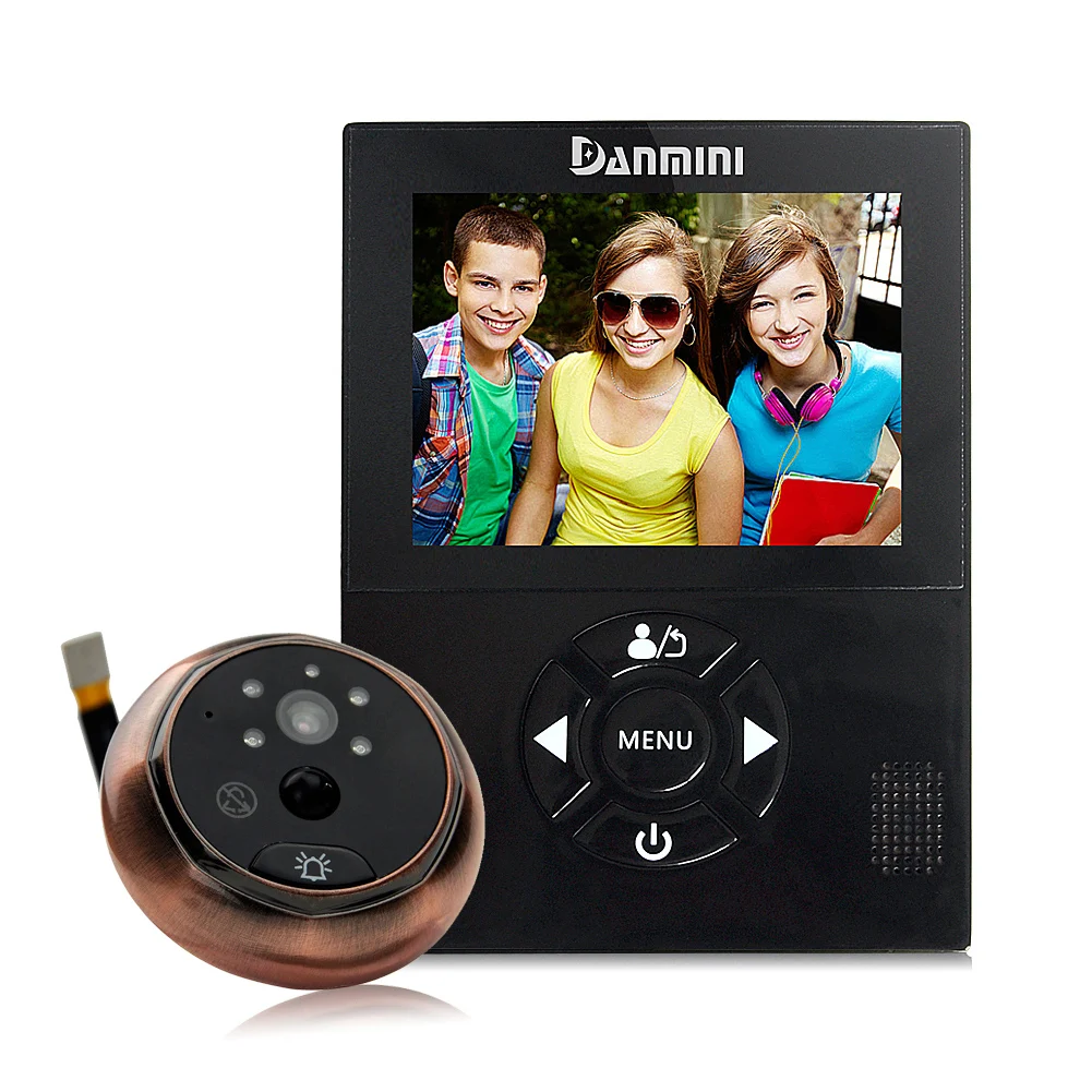 

3.0-inch Electronic Door Viewer Infrared Night View Motion Detected Shooting Anti-burglary Visual Doorbell Home Use