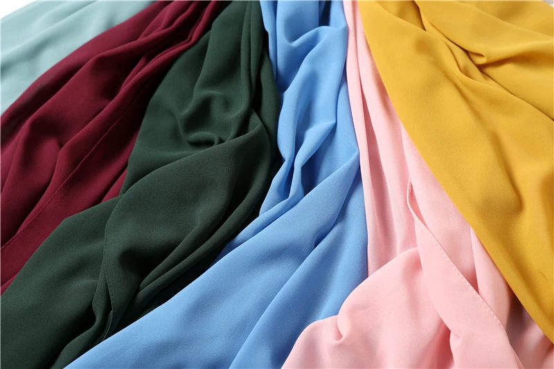 2019 женский хиджаб шарф однотонный шифон мягкие женские шали и обертывания длинный размер ткань Пашмина платок-бандана женские шелковые