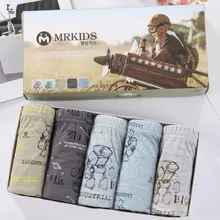 Детское нижнее белье, 5 шт./лот, трусы для маленьких девочек, хлопковые трусы для детей, шорты для мальчиков, детские трусы в стиле робота