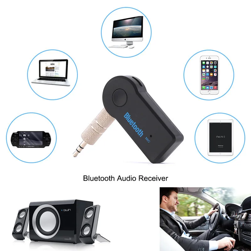 Bluetooth ресивер стерео 3,5 разъем Bluetooth беспроводной музыкальный аудио адаптер Aux 3,5 мм A2dp для автомобильных наушников Reciever Handsfree