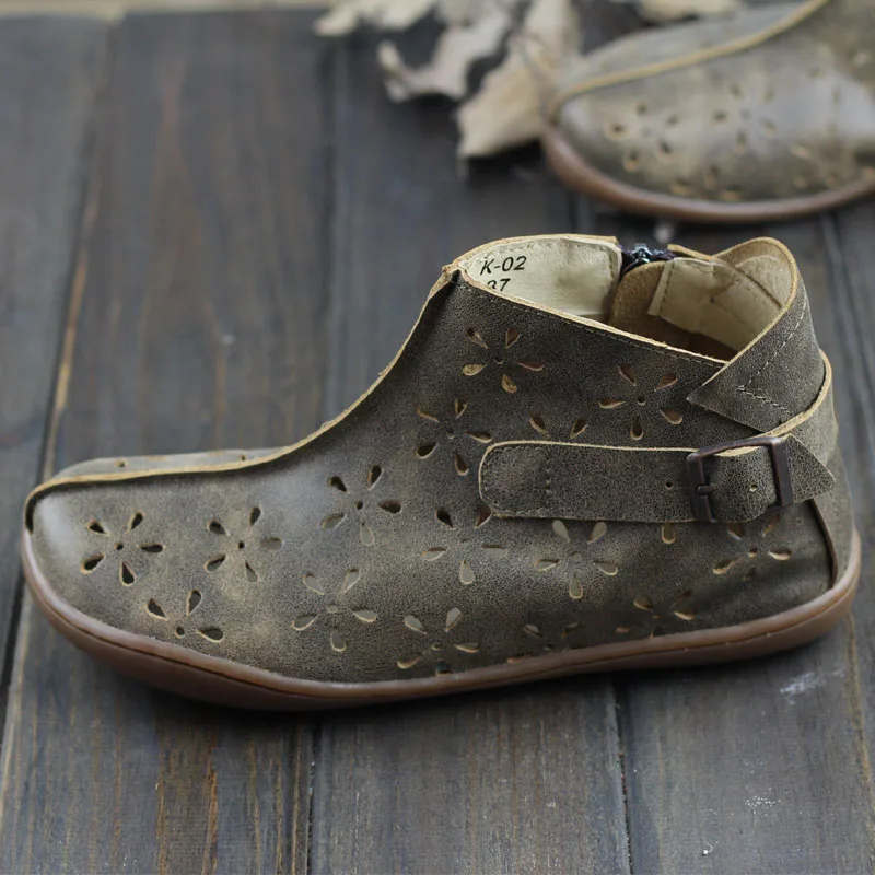 Careaymade-Free shipping,Sen female genuine leather pure handmade flat boots 2018 summer new style hollowed out leisure boots Careaymade-Free shipping,Sen female genuine leather pure handmade flat boots 2018 summer new style hollowed out leisure boots
