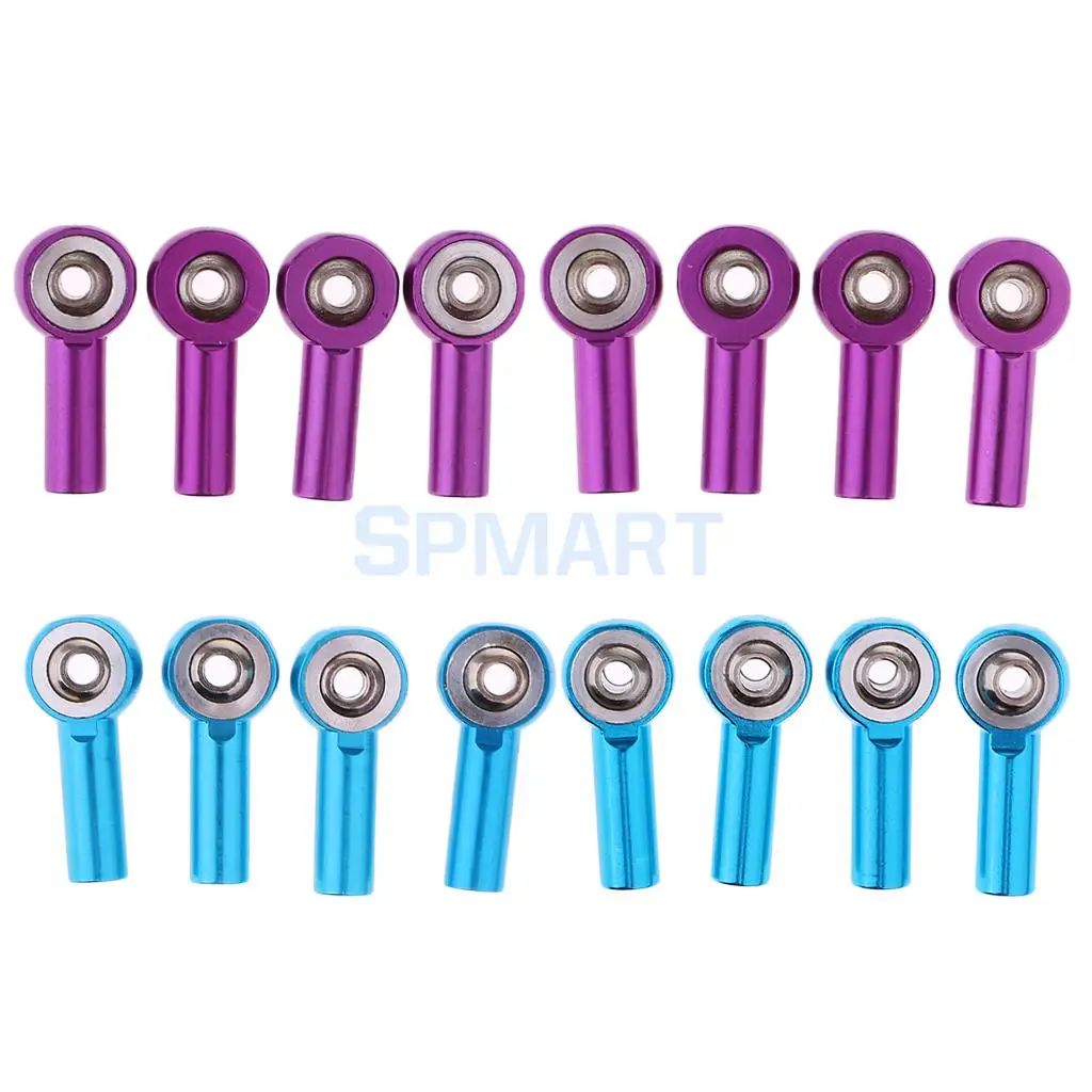 6 Pieces 110 RC Car Upgrade Metal Front Rear Servo Linkage Ball Joint