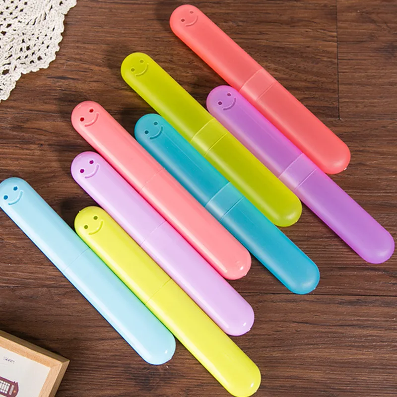 

High Quality Plastic Travel Toothbrush Box Outdoor Portable Dustproof Toothbrush Case Box 8 Colors Free Shipping