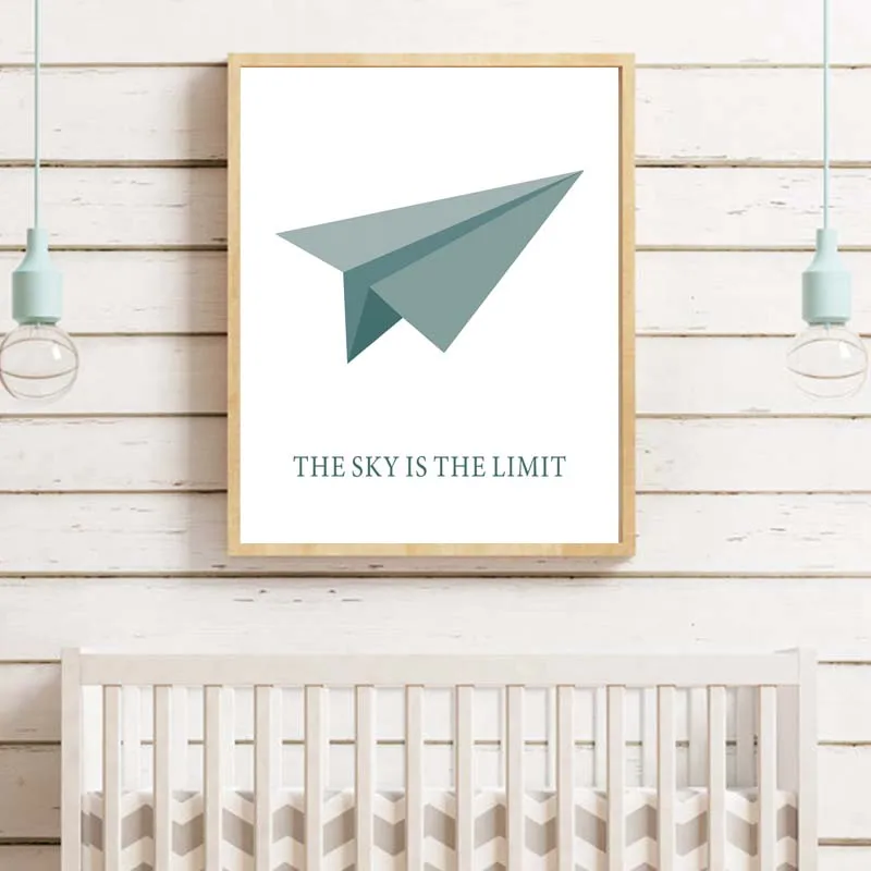 

The Sky Is The Limit Motivational Quotes Minimalist Nordic Posters Print Wall Art Canvas Painting For Office Room Decoration
