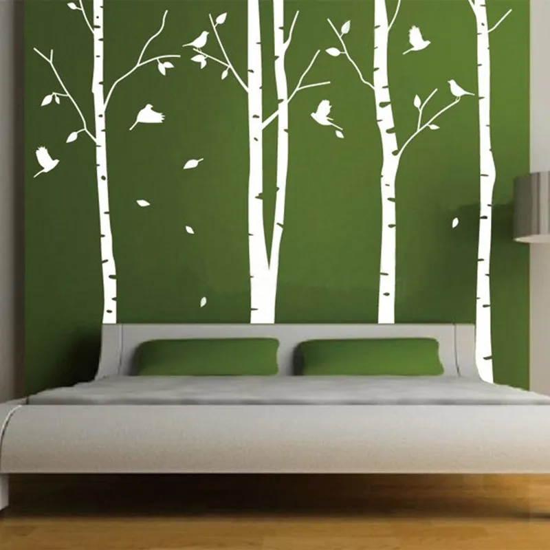 Énorme Blanc Arbre Wall Sticker Décor Salon Vinyle Stickers Muraux