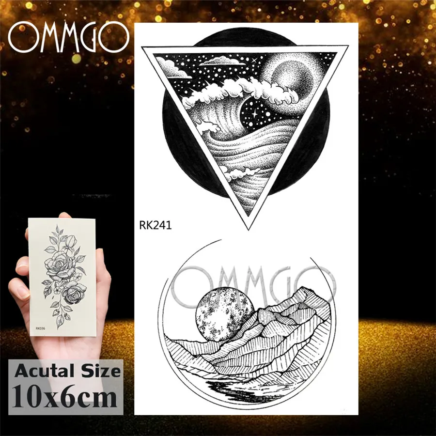 OMMGO акварельные татуировки наклейки черепаха дьявол рыба морские Временные татуировки для женщин детей мультфильм фальшивые татуировки боди-арт дети - Цвет: ORK241