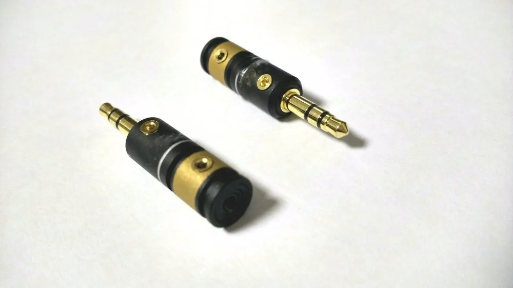 

10pcs Copper Gold Plated 3.5mm Stereo Jack Plug soldering cable connectors