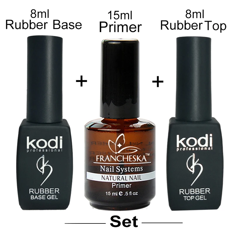Kodi gel nail Esmaltes Permanent de polygel ongle 8ml Rubber Base Top Coat Gelpolish Polish Varnish Soak Off Nail Art Lacquer