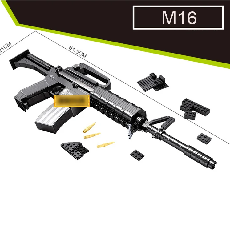 DIY Nerf Элитный пистолет M16 пулемет машина карбин строительный блок набор