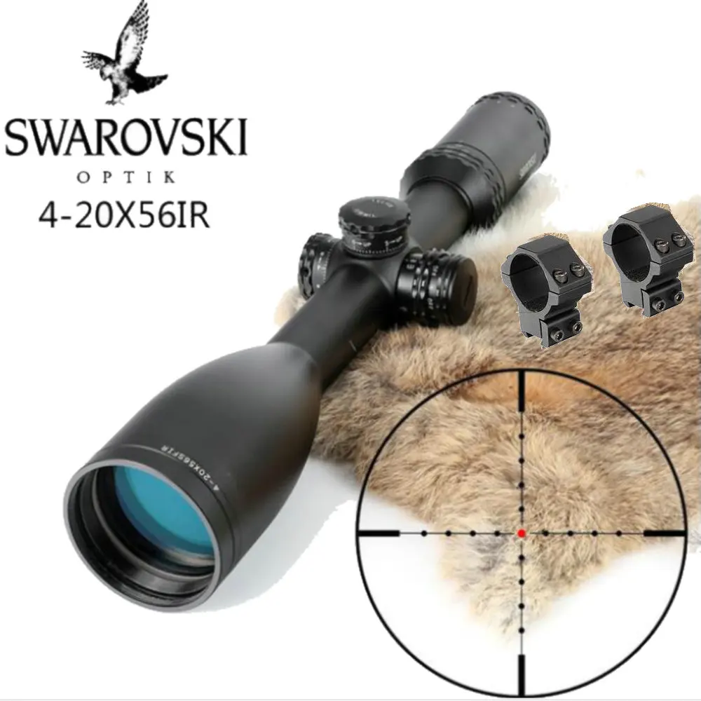 Имитация Swarovskl 4-20x56 SFIR RifleScopes Mil Dot glass F40-1 прицелы для охотничьей винтовки Сделано в Китае