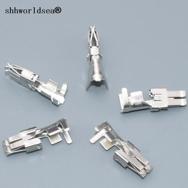 shhworldsea auto car splices wire 6.3 big terminal Crimp terminal Non insulated auto female