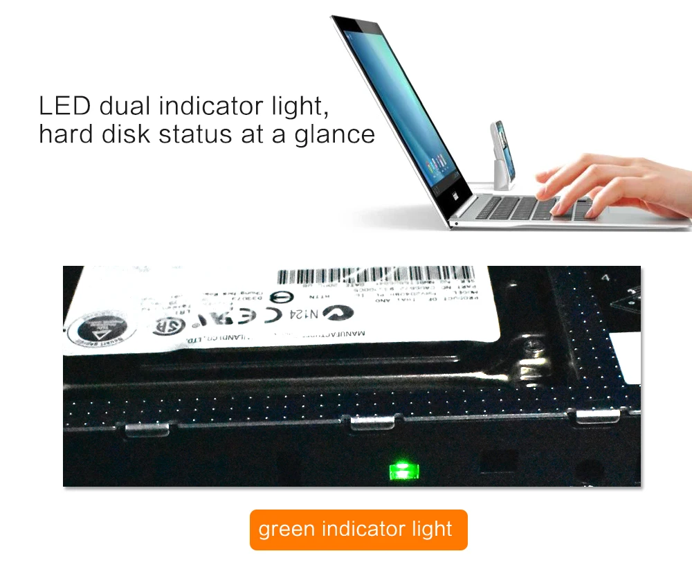 TISHRIC Универсальный алюминиевый 2-ой HDD Caddy для CD ODD notebook 12,7 мм SATA 3,0 для 2,5 HDD чехол Корпус для DVD Optibay