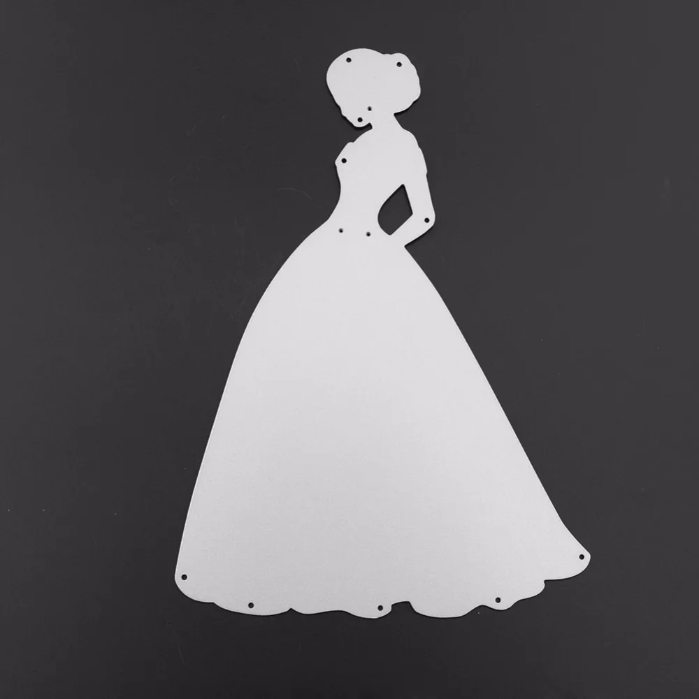 Estel Women Wedding Dress Metal Steel Cutting Dies Stencil For DIY Scrapbooking Paper Photo Embossing Card Decorative Craft