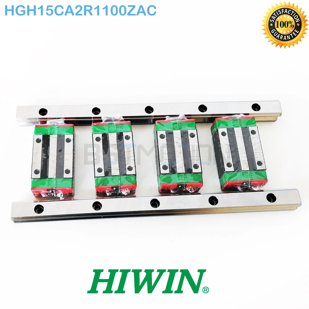 Оригинальная линейная направляющая HIWIN 15 мм HGR15 2x1100 4x HGH15CA скользящая каретка