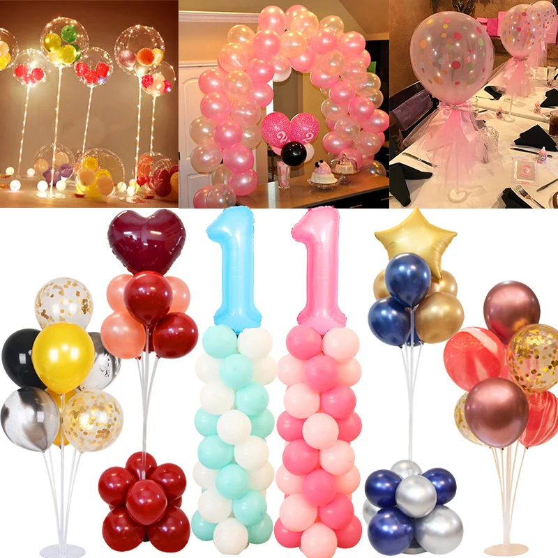 

Various Balloon Column Stand Birthday Party Table Balloons Holder Stick Wedding Decoration Baby Shower Balloon Arch Clips Supply