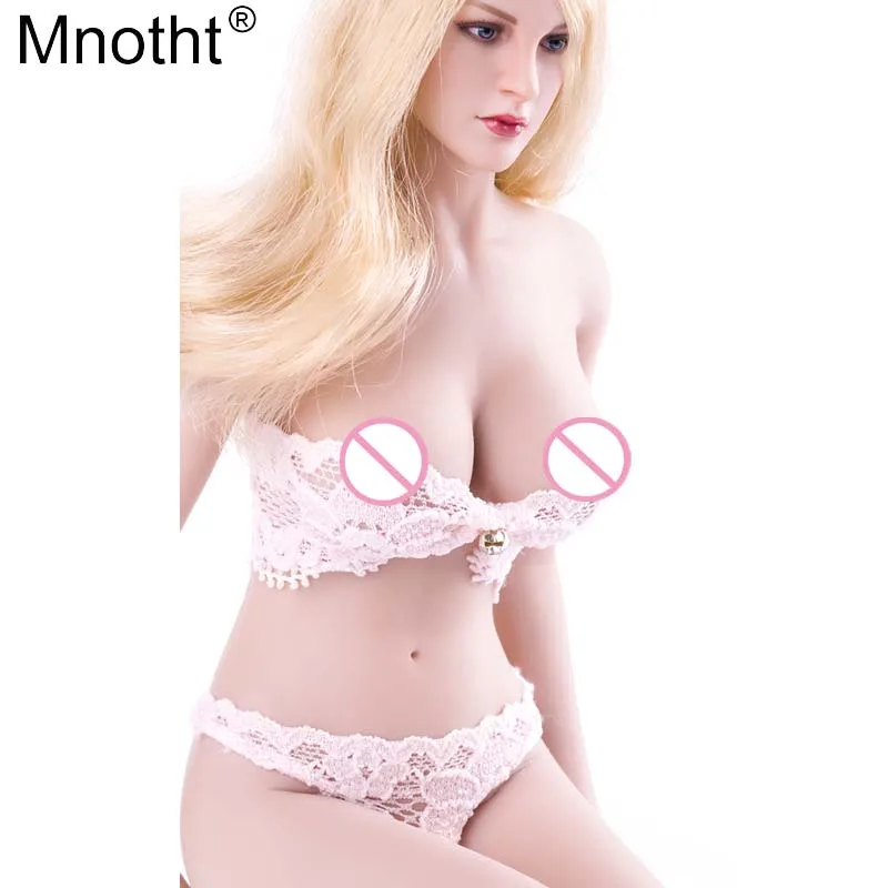 

Mnotht 1/6 женское светло-розовое кружевное нижнее белье бюстгальтер женский костюм игрушка для PH большой/средний бюст солдат экшн-фигурка аксессуар
