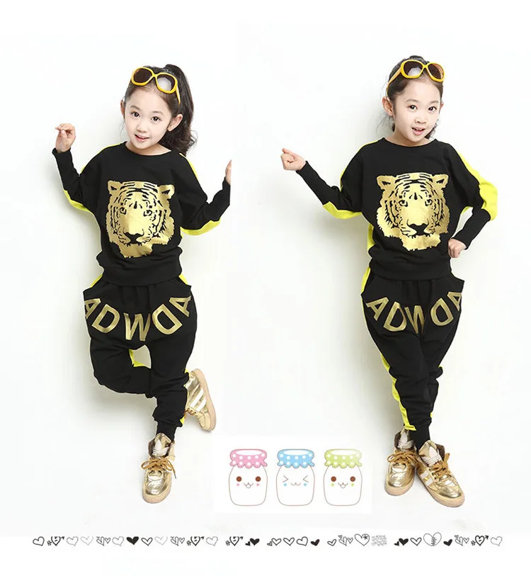 WEPBEL/одежда для малышей; новый детский костюм из двух предметов; хлопковые костюмы для девочек с принтом тигра в Корейском стиле